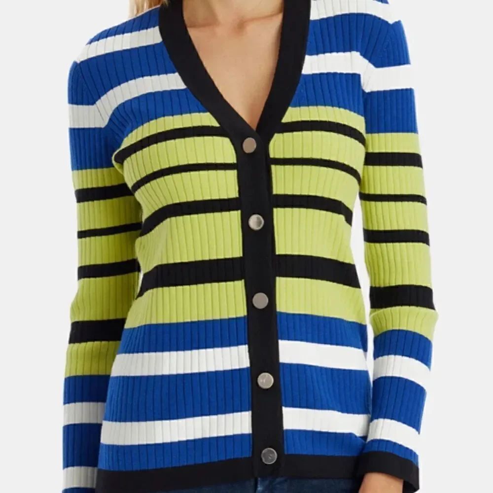 Jones New York large long sleeve ribbed cardigan sweater